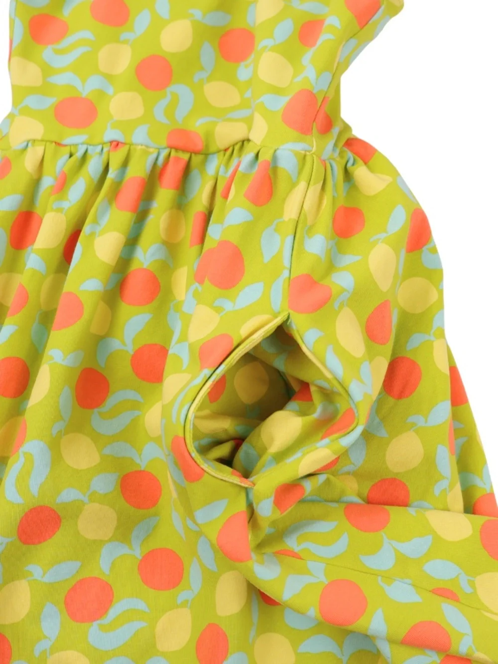 Hanna Andersson Citrus Print Cross Back Dress Girls Size 8 Fruit Print